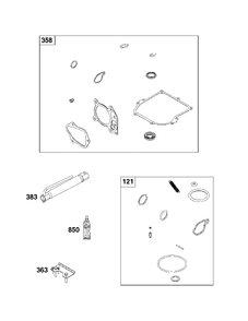 Service Parts And Tools Group Diagram and Parts List for 9P602-0121-H1  Briggs and Stratton Engine